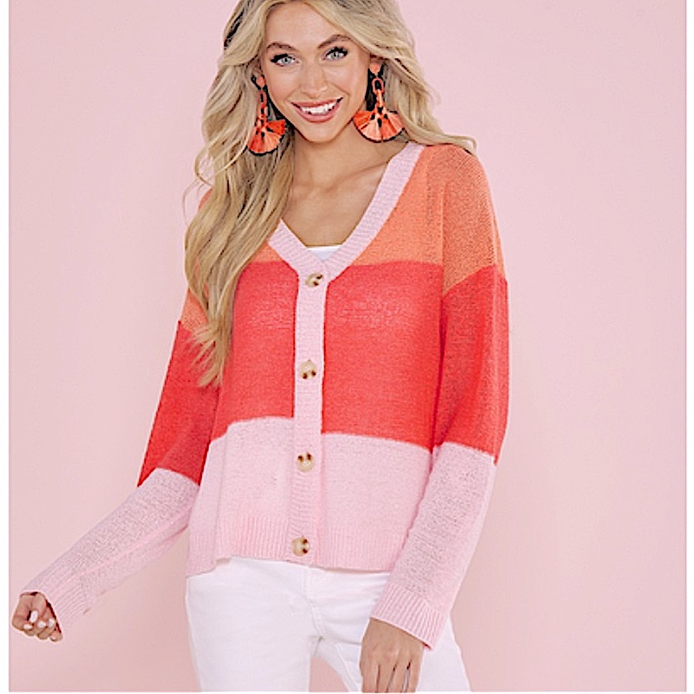 NWT ✅ MUD PIE 🩷 Barker Button Down Cardigan Sweater